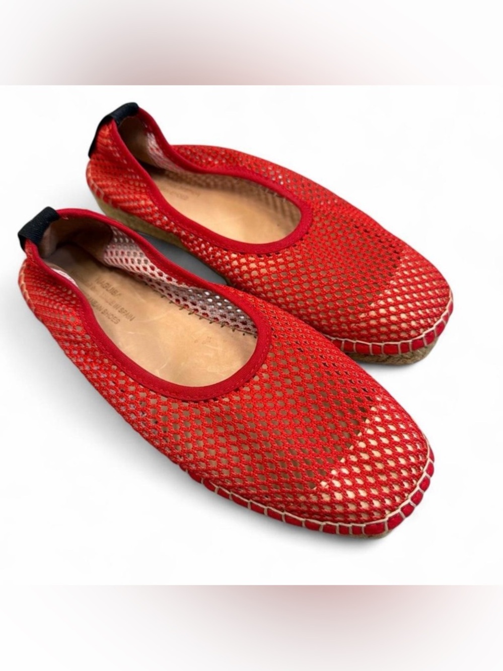 Women’s Red Mesh Naguisa Allium Espadrille Slip-Ons